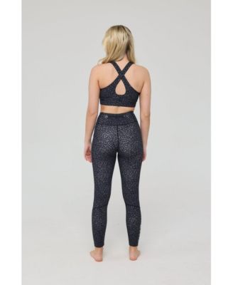Women's Infinite High Waisted Leggings - Black Leopard