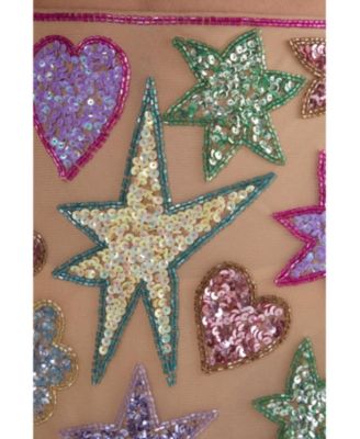 Women's Hand Embellished Sequin Mini Skirt