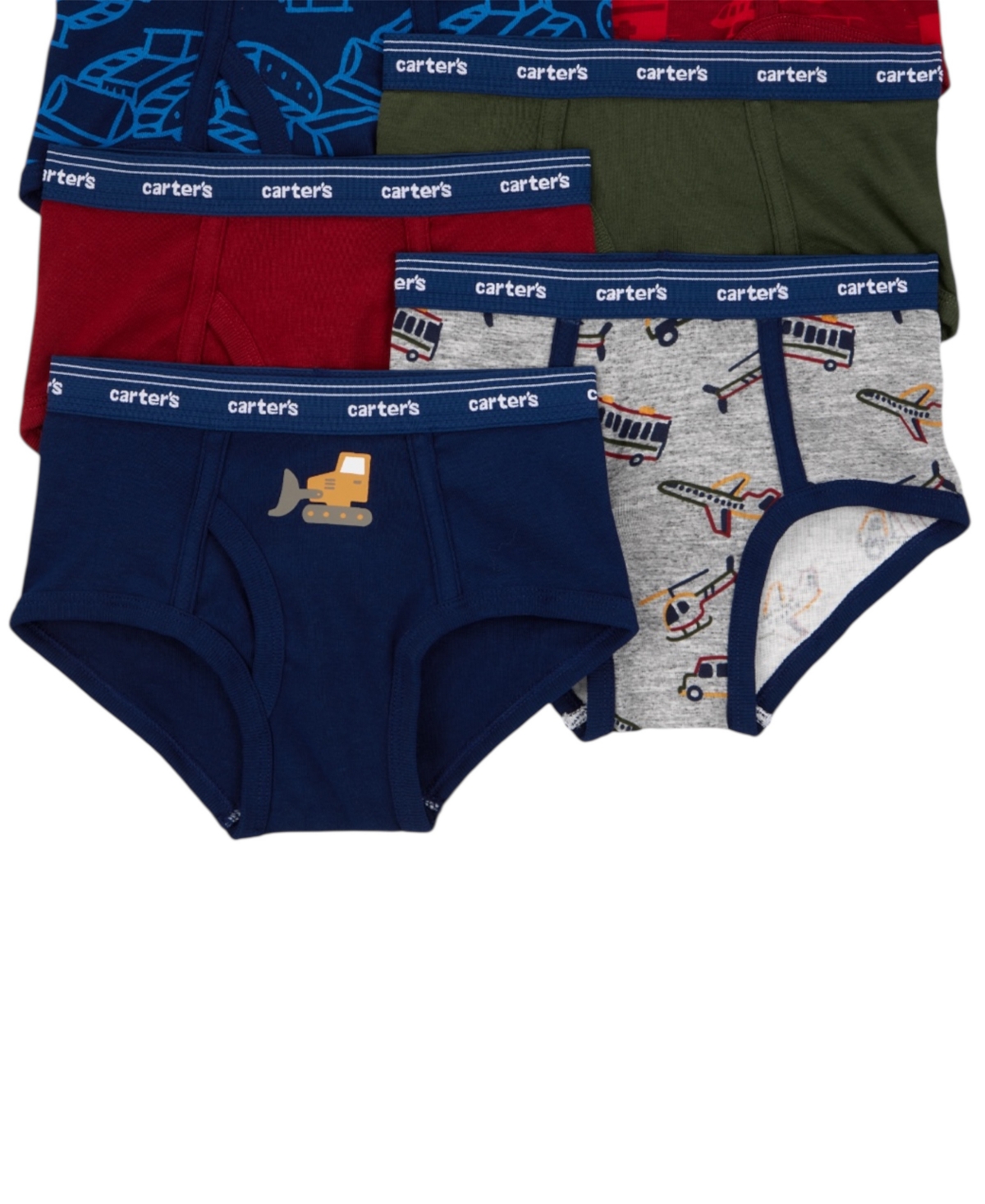 Carter's Little And Big Boys 7-pack Construction-themed Boxer Briefs In Multi