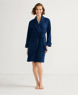 Women's Petite Cotton Terry Knee Length Spa Bath Robe