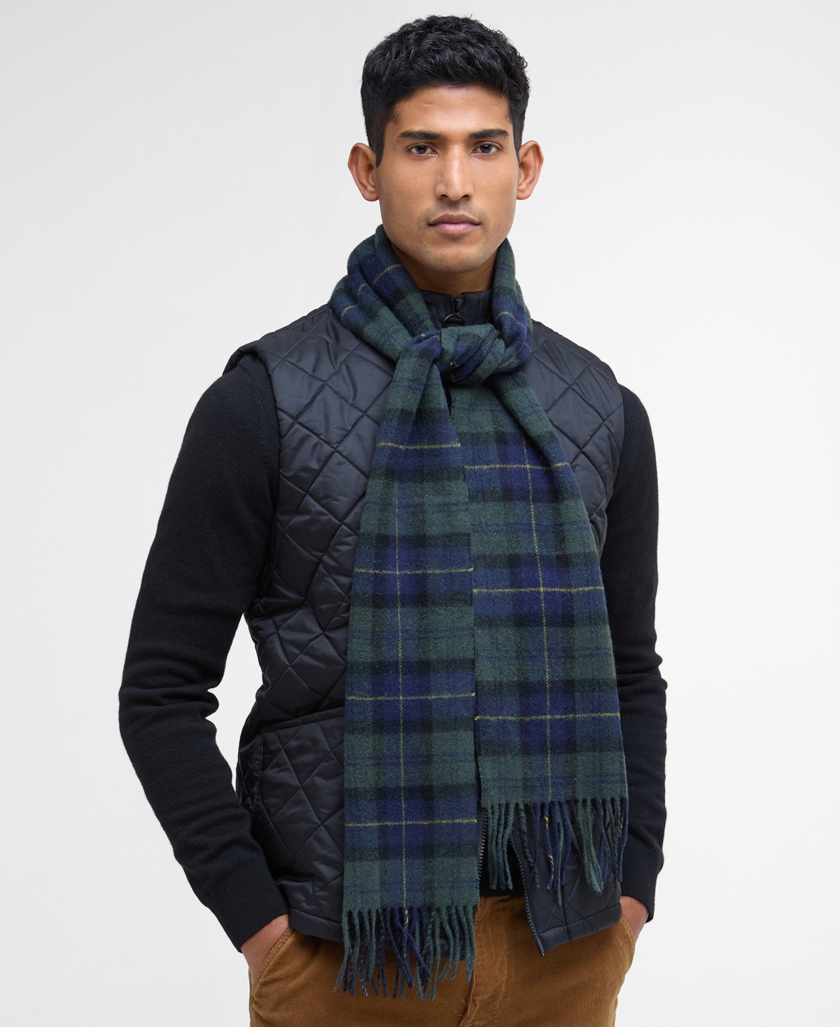 Barbour Men's Classic Tartan Scarf In Green