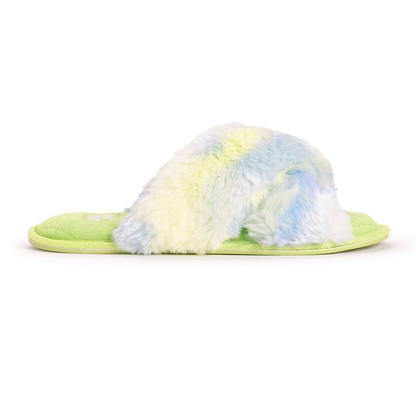 Женские тапочки MUK LUKS Perley Criss Cross Slipper, цвет: Зелёный тай-дай — фото 2