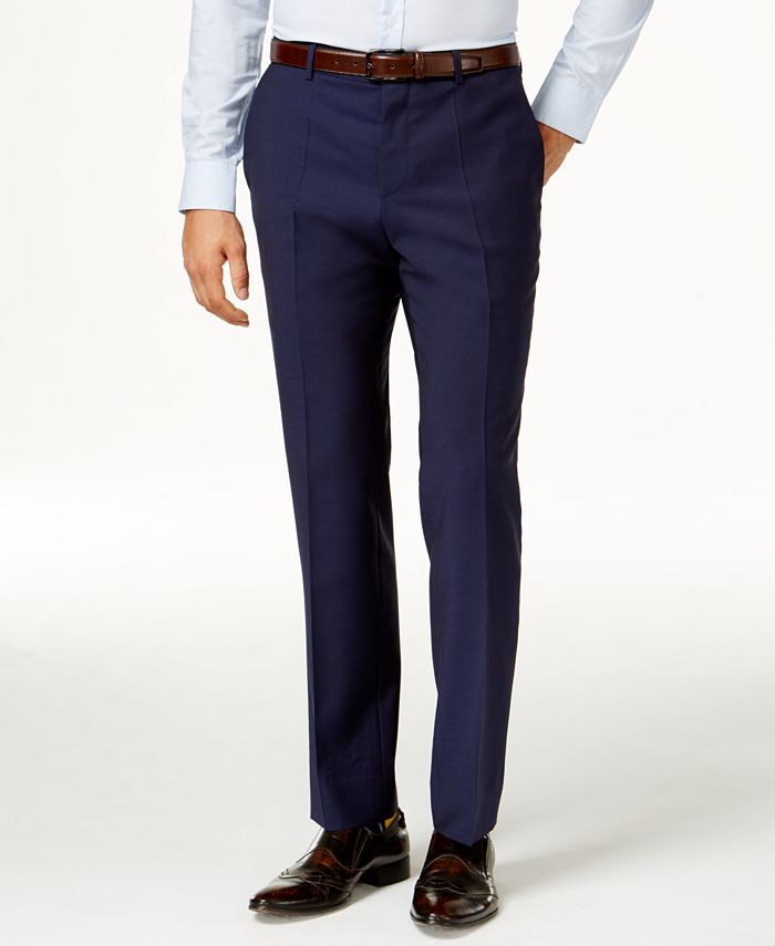 Hugo Boss HUGO Men's Blue Slim-Fit Pants - Macy's