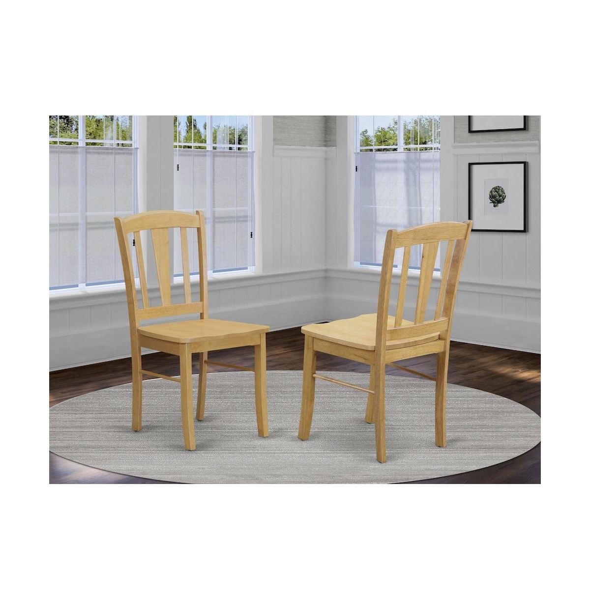 East West Furniture Dining Room Set Oak, NDDL3-oak-w