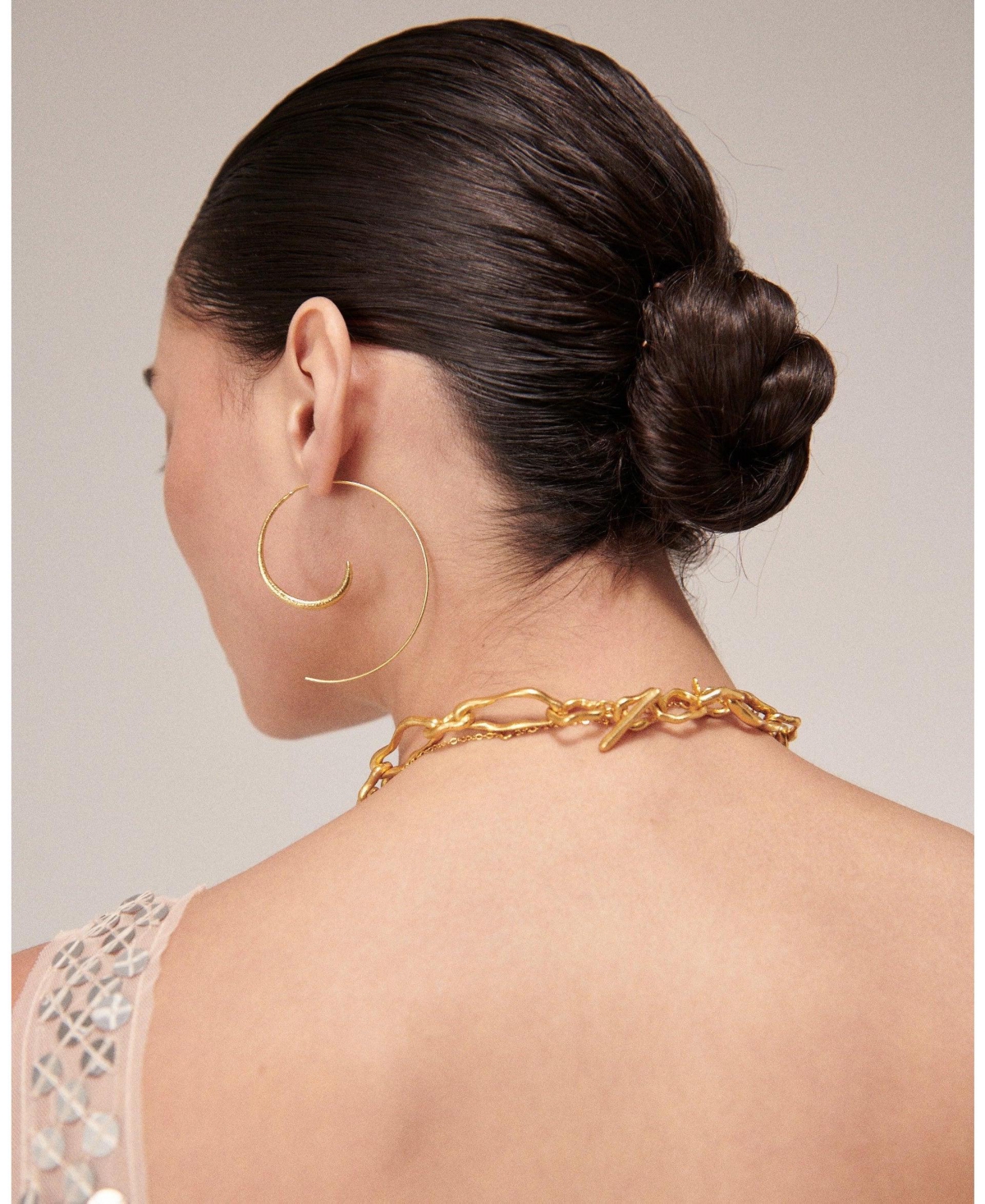Ottoman Hands Aegina Pull Through Hoop Earrings
