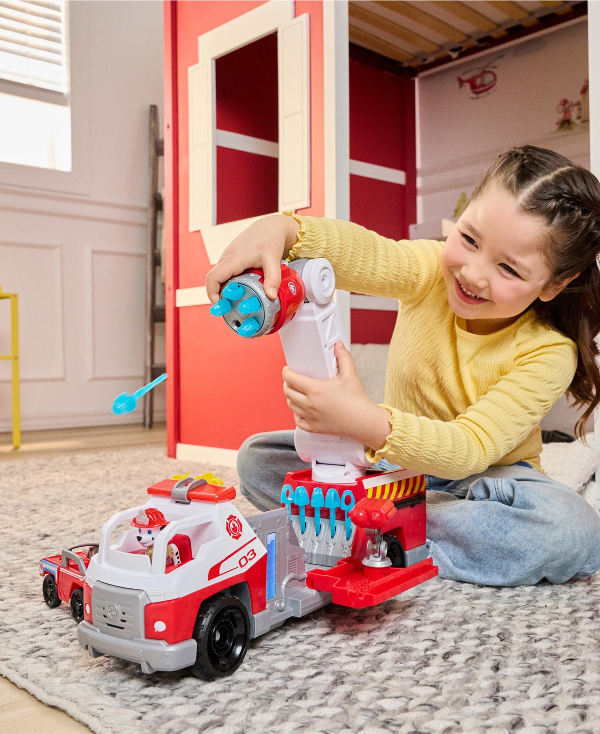 Paw Patrol Fire Rescue Rapid Reload Fire Truck In Multi