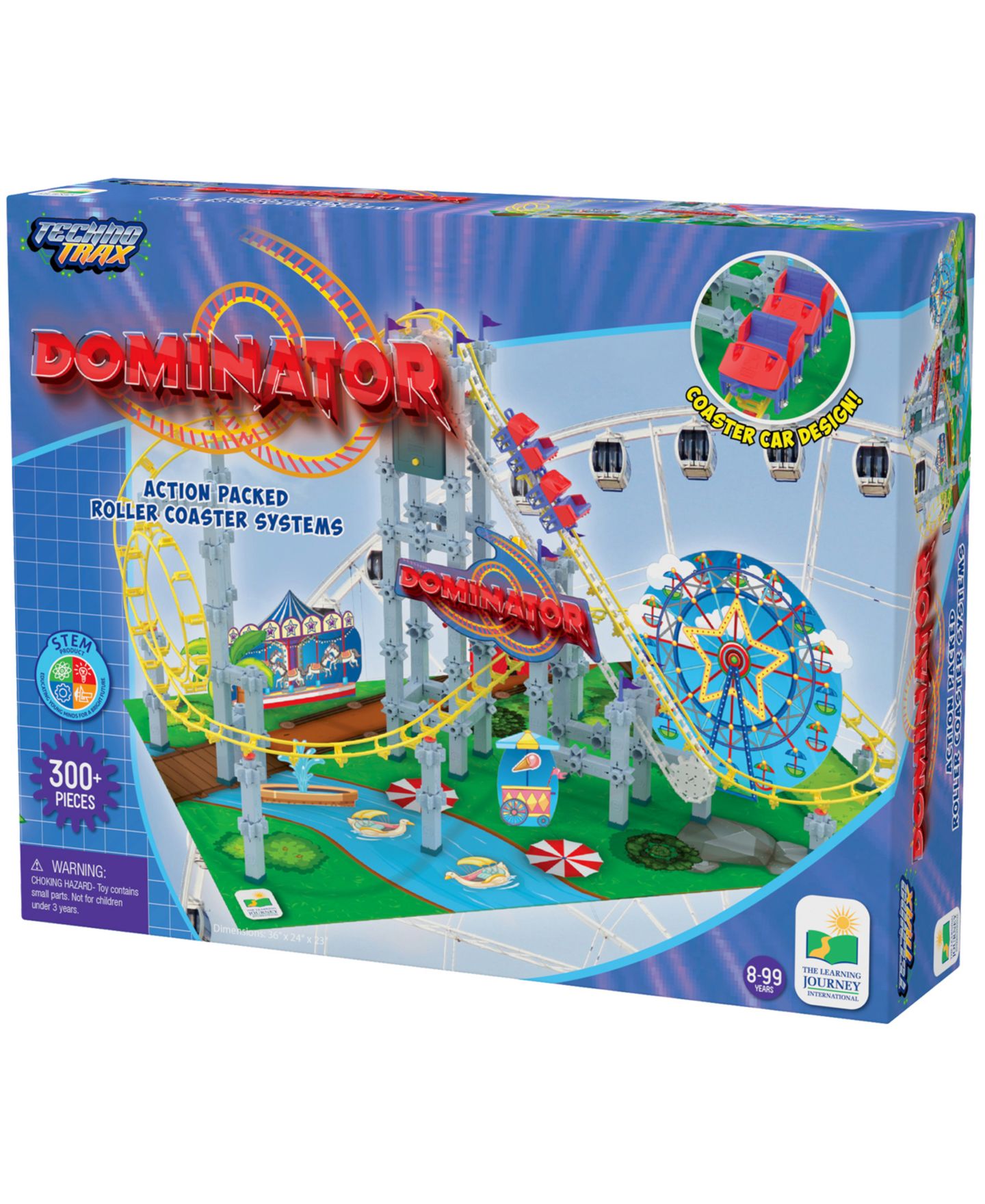 Детский конструктор The Learning Journey Motorized Roller Coaster Dominator 300-Piece Building Set, Ages 8+ — фото 1