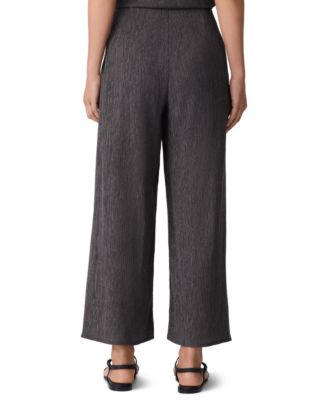 Petite High Waist Wide-Leg Ankle Pants