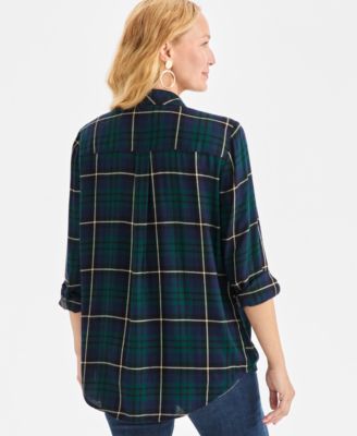 Women's Plaid Perfect Shirt, Macy's Exclusive