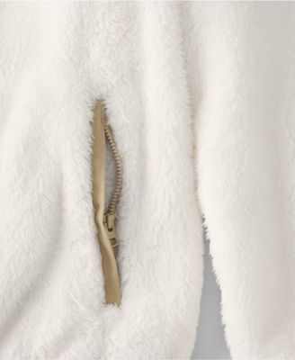 Plus Size Half Zip Cozy High Pile Fleece Pullover