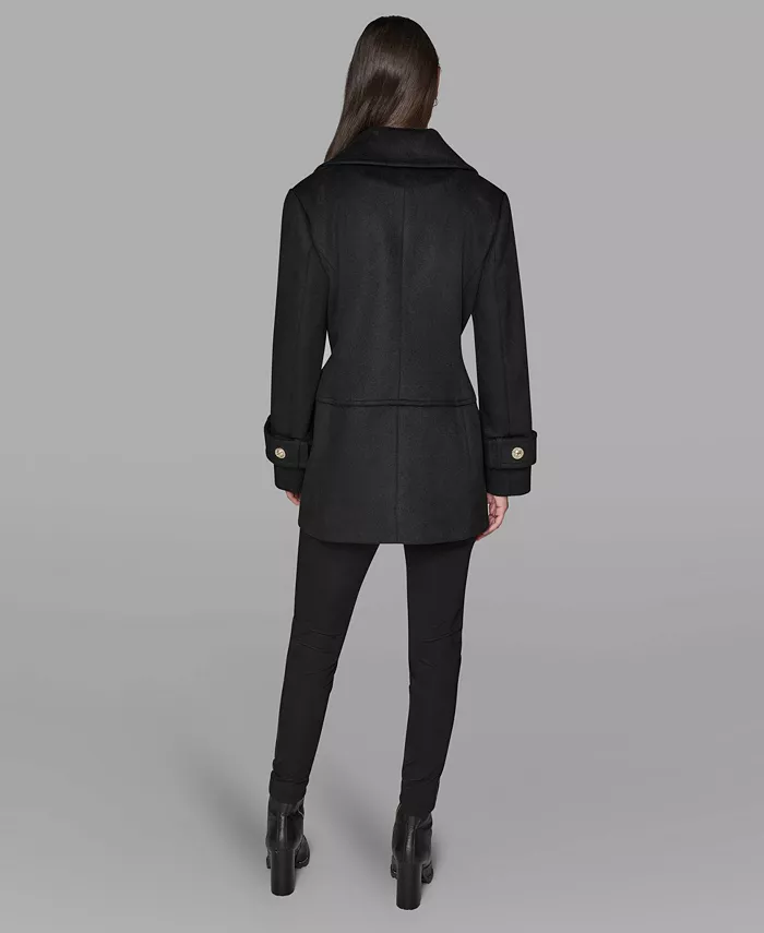 Women's Dropped Waist Peacoat - thumbnail 10