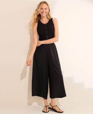 Women's Drapey Rib Fitted Henley Tank Top