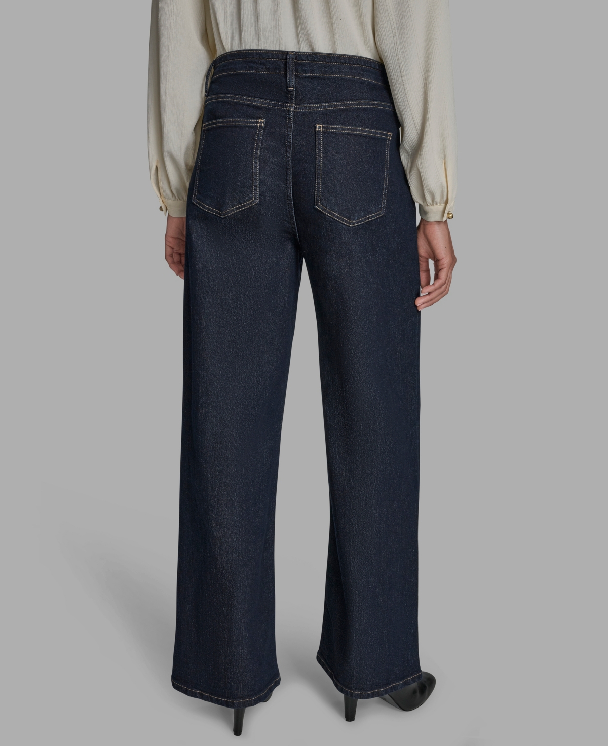 Bcbg Women's Straight-leg Tie-waist Jeans In Blue