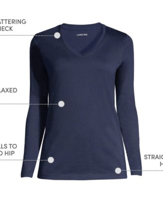 Women's Supima Cotton Long Sleeve V-Neck T-Shirt