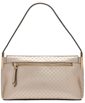 Verne Signature Embossed Flap Shoulder Bag
