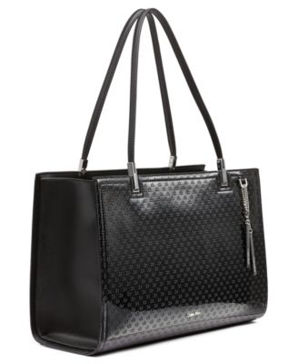 Verne Signature Embossed Tote Bag with Charm