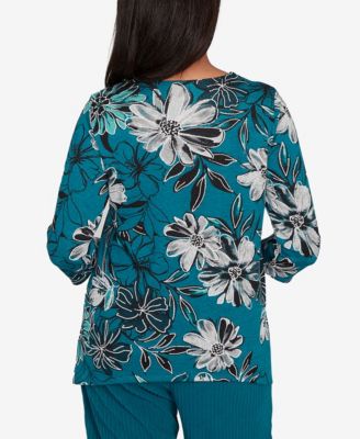 Women's Lake Champlain Floral Printed Beaded Neck Top