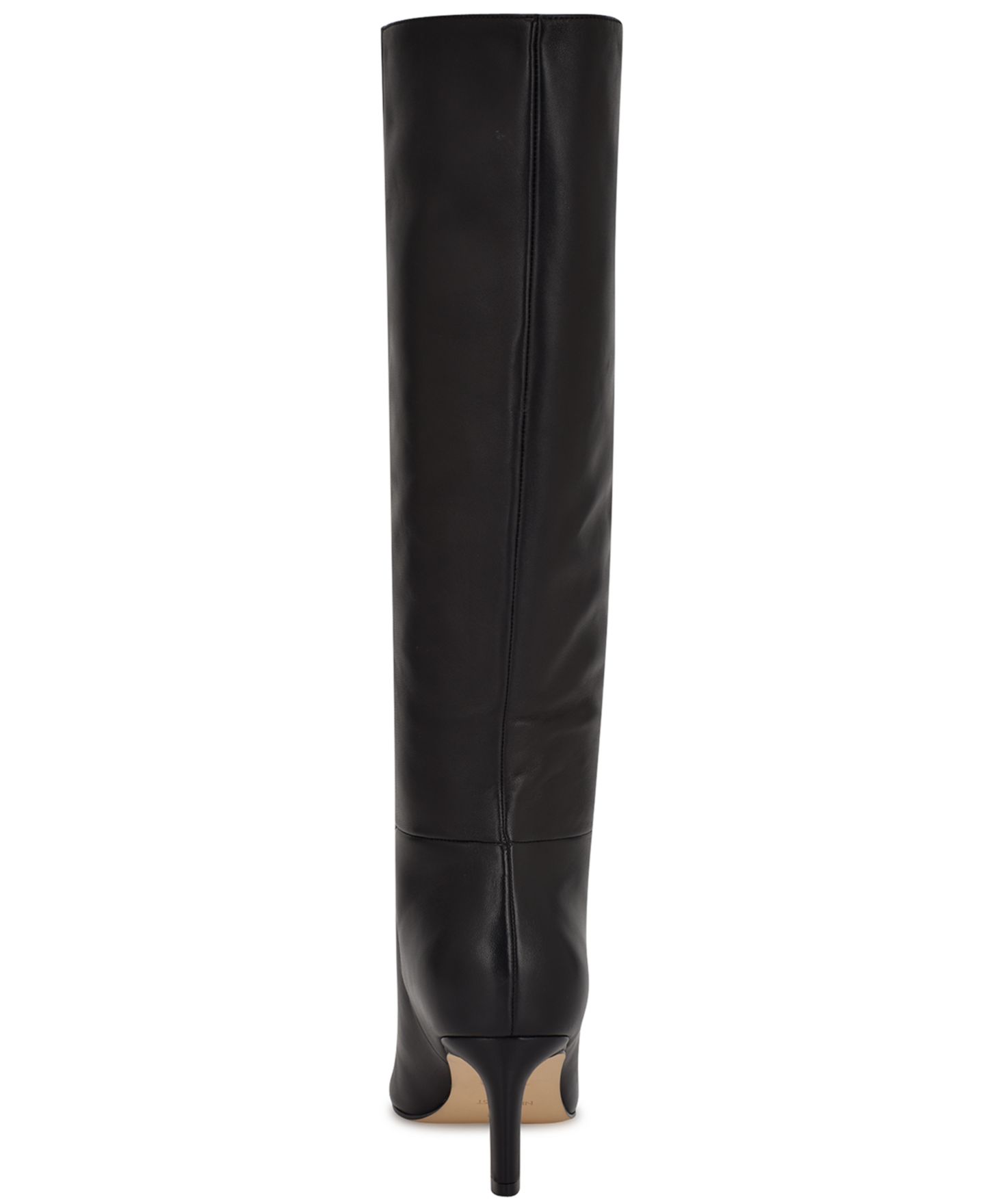 Женские ботинки Nine West Lorthey Tall Stiletto Dress Boots, Regular & Wide Calf, цвет: Чёрный кожаный — фото 3