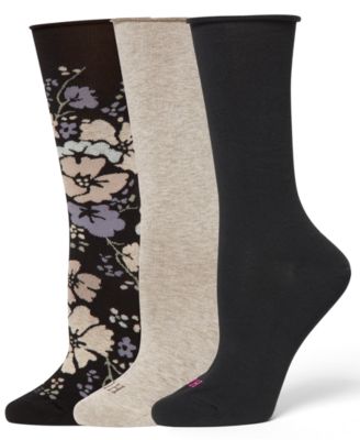 Hue - Women's 3-Pk. Roll Top Socks