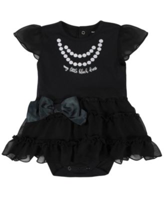 Baby Girls "Little Black Dress" with Tutu and Accent Bow