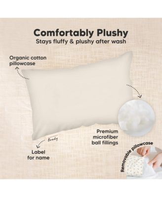 Mini Toddler Pillow and Pillowcase for Crib, 9x13 Small Pillow for Toddler, Kids Travel Pillow