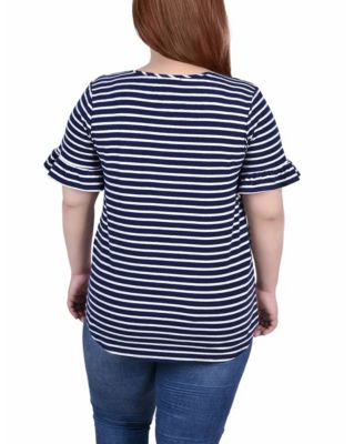 Plus Size Short Bell Sleeve Top