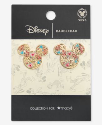 Disney | Macy's Minnie Mouse Motif Statement Earrings, Macy's Exclusive