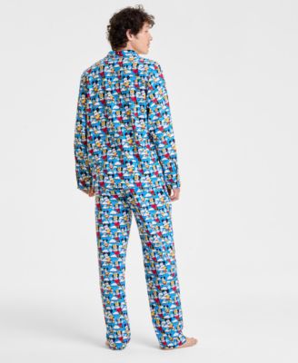 Men's Mickey Mouse & Minnie Mouse Parade Balloon Flannel Pajamas Set, Macy's Exclusive
