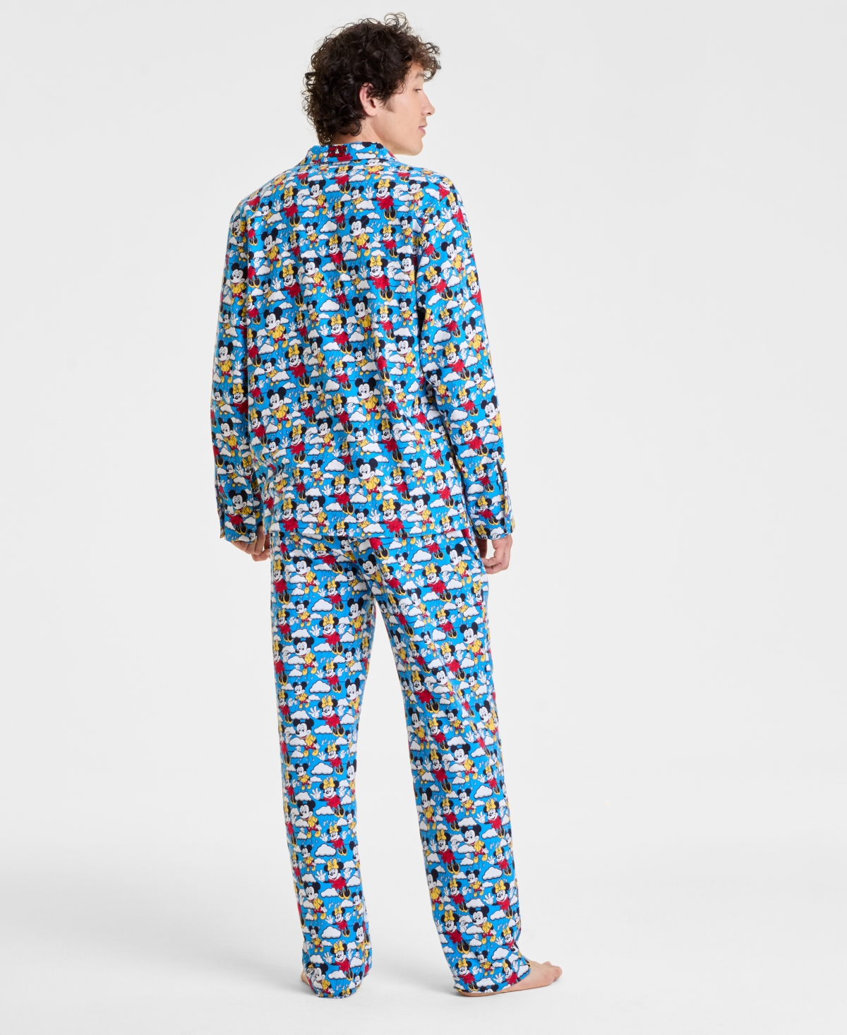 Disney | Macy's Men's Mickey Mouse & Minnie Flannel Pajamas Set, Exclusive