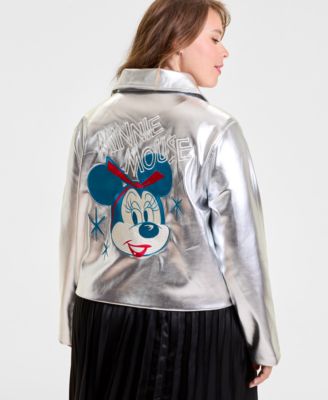 Disney | Macy's - Plus Size Minnie Mouse Faux-Leather Jacket Embellished with Crystals by Swarovski&reg;