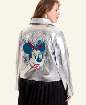 スタジャン マイニー Miney Disney | Macy's Plus Size Minnie Mouse Faux-Leather Jacket