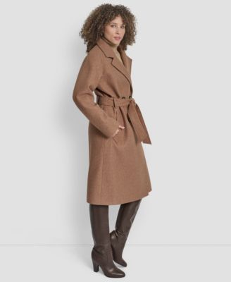 Women's Belted Notch Collar Coat, P/XS-XXL