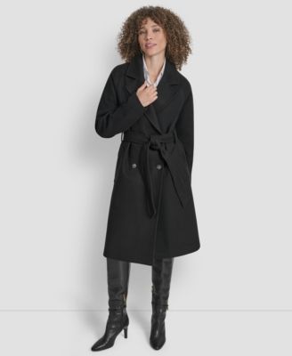 Women's Belted Notch Collar Coat, P/XS-XXL