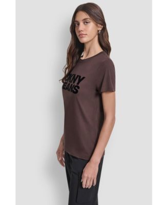 Women's Flocked Logo Crewneck T-Shirt