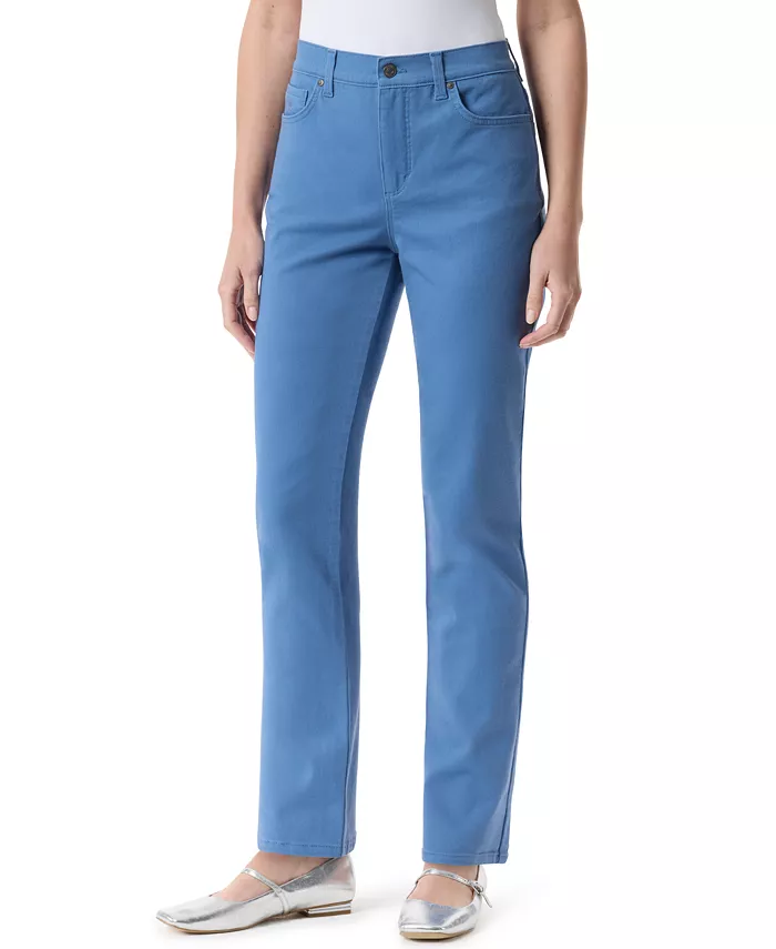 Women's Amanda Colored Twill Straight-Leg Jeans,in Regular, Short & Long - thumbnail 9