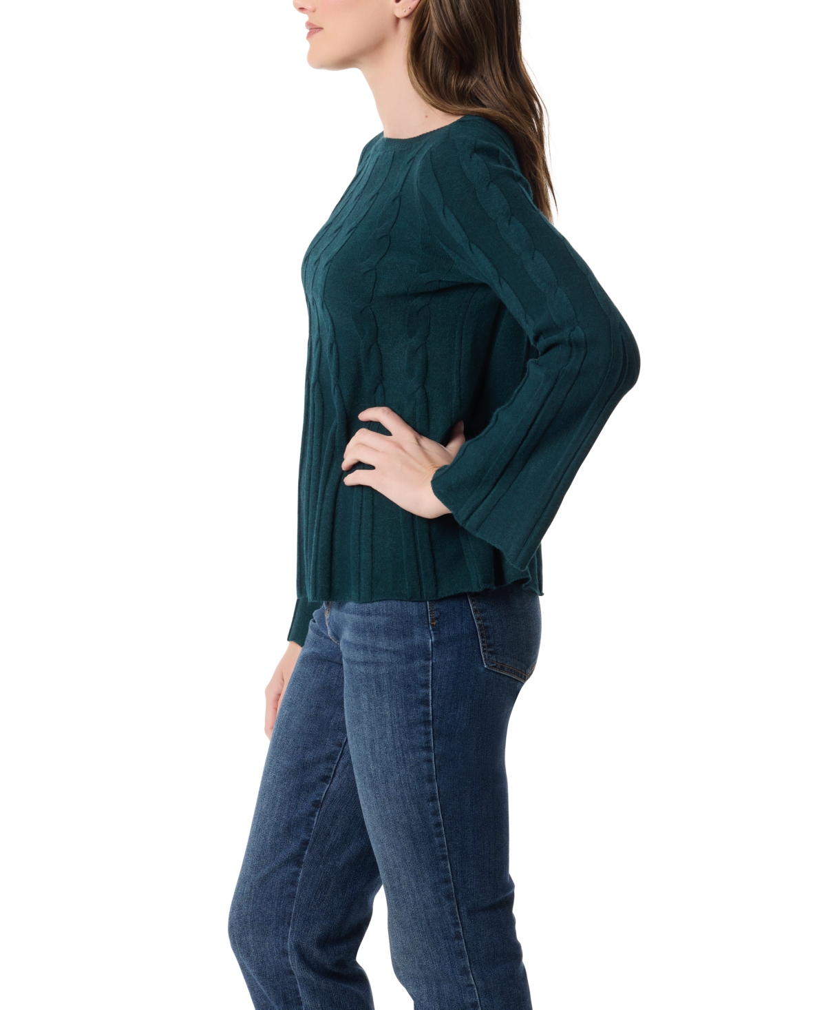 Gloria Vanderbilt Women's Maren Cable Knit Sweater In Green