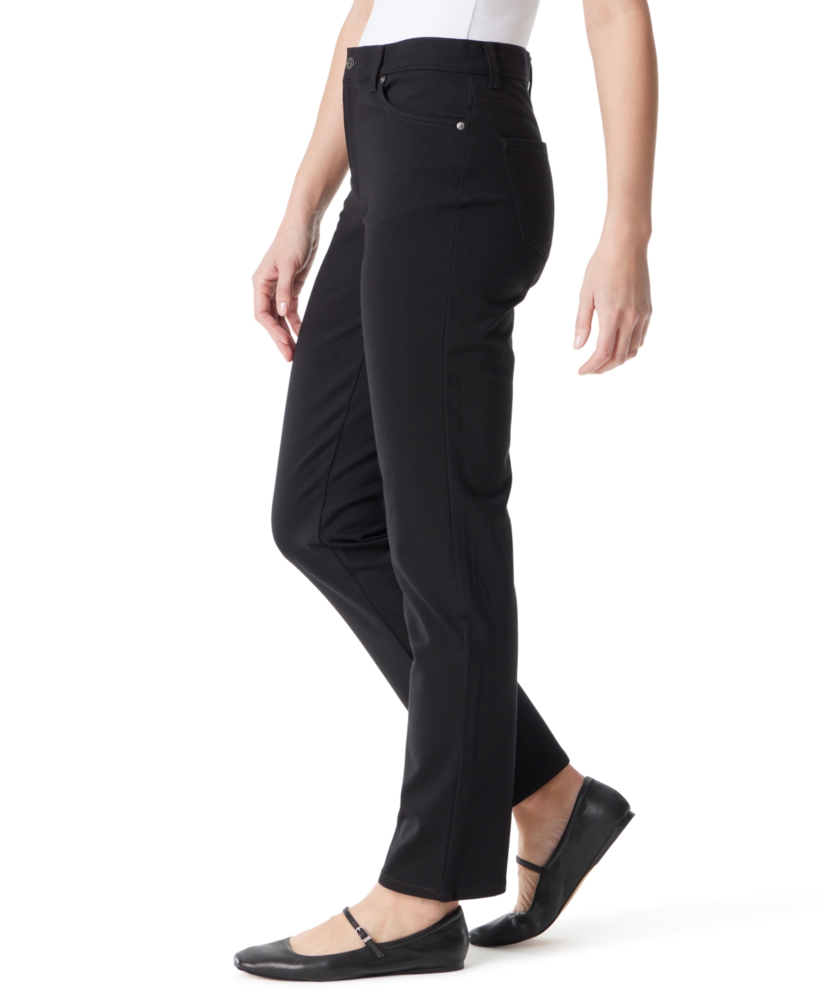 Gloria Vanderbilt Women's Ponte Straight Pants In Black