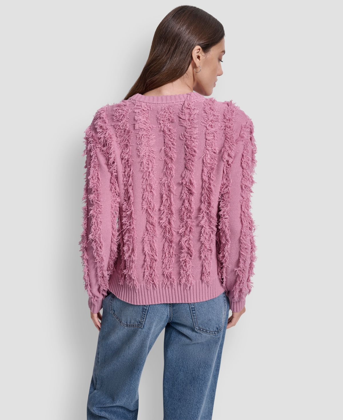 Dkny Jeans Women's Long Sleeves Sweater In Pink