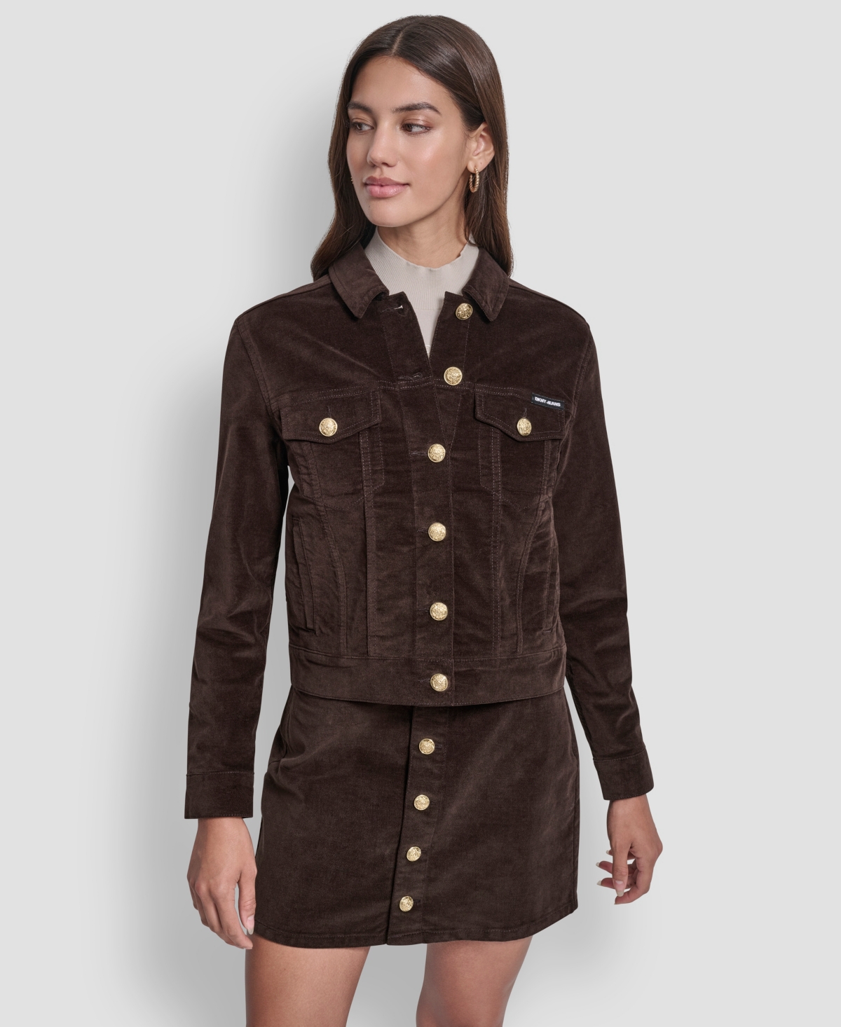 Dkny Jeans Women's Trucker Jacket In Brown