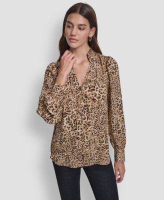 Women's Smocked Collar Shirt