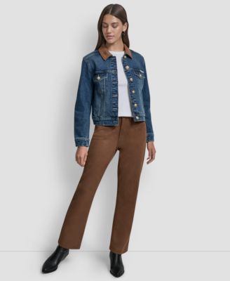 DKNY Jeans - Women's Collared Trucker Jacket