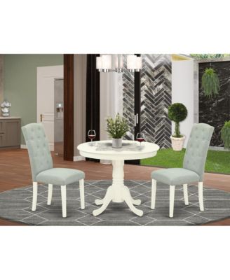 Dining Room Set Linen White, ANCE3-LWH-15