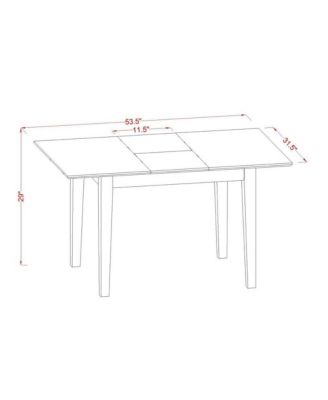 3-Pc Wood Mahogany Finish NOCL3-MAH-C Dining Room Set