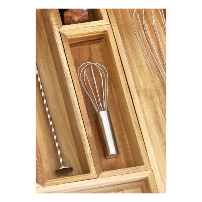 Acacia Wood Kitchen Drawer Organizer - Set of 3 - Natural