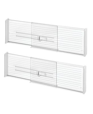 Recycled Plastic Adjustable Drawer Dividers - Set of 2 - Clear