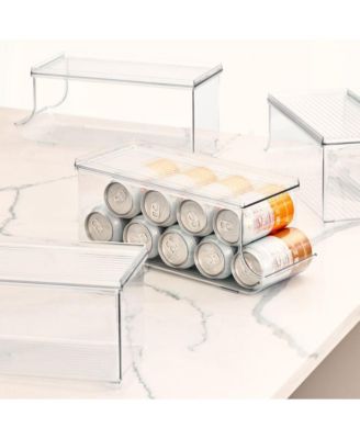Soda Can Organizer with Lid for Pantry - Clear - Made in USA