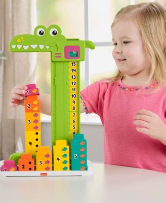 Adding Alligator Educational Toy Stacking Blocks, 10 pieces