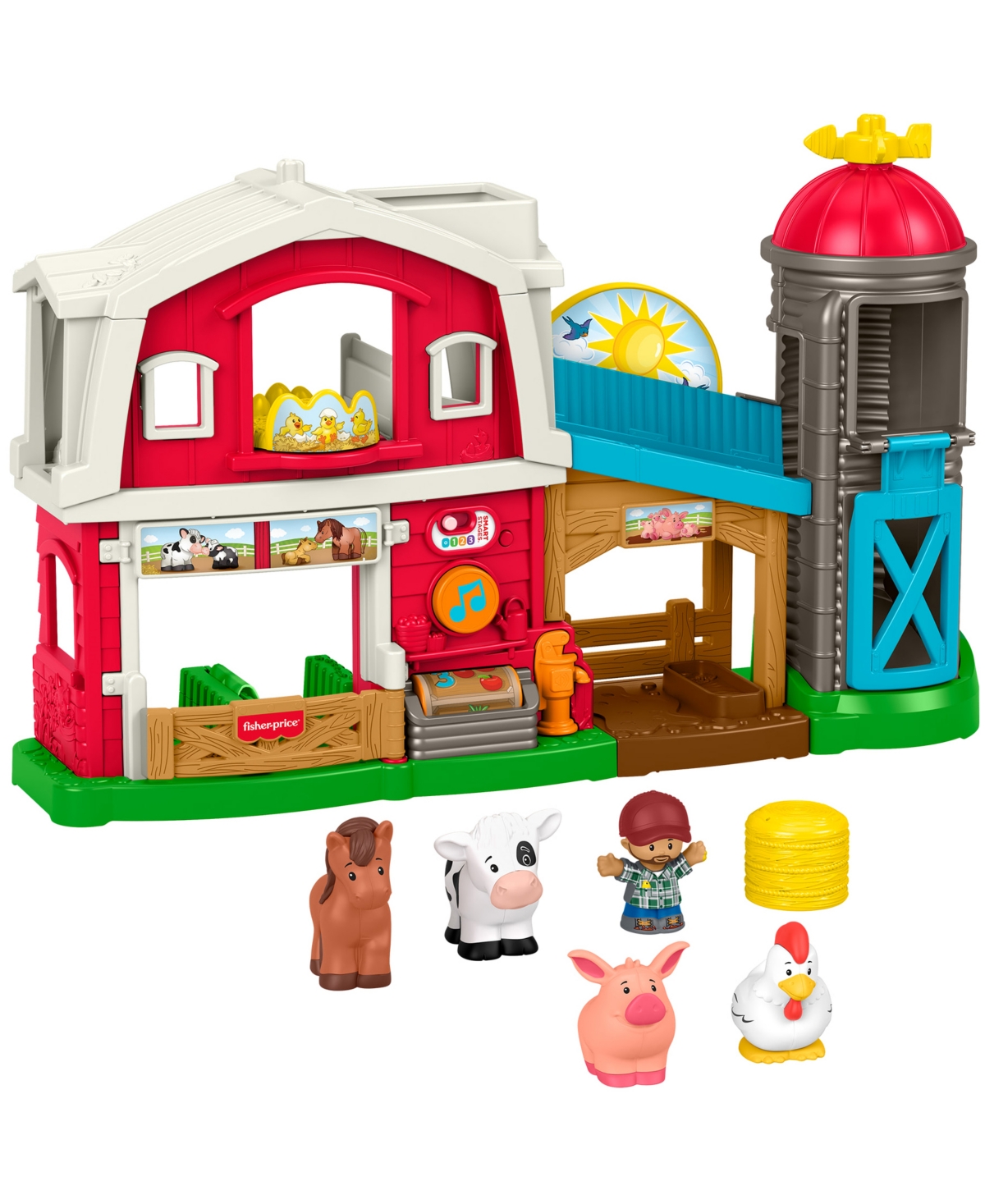 Little People Caring Fun Animal Farm Playset, 6 Play Pieces In Multi