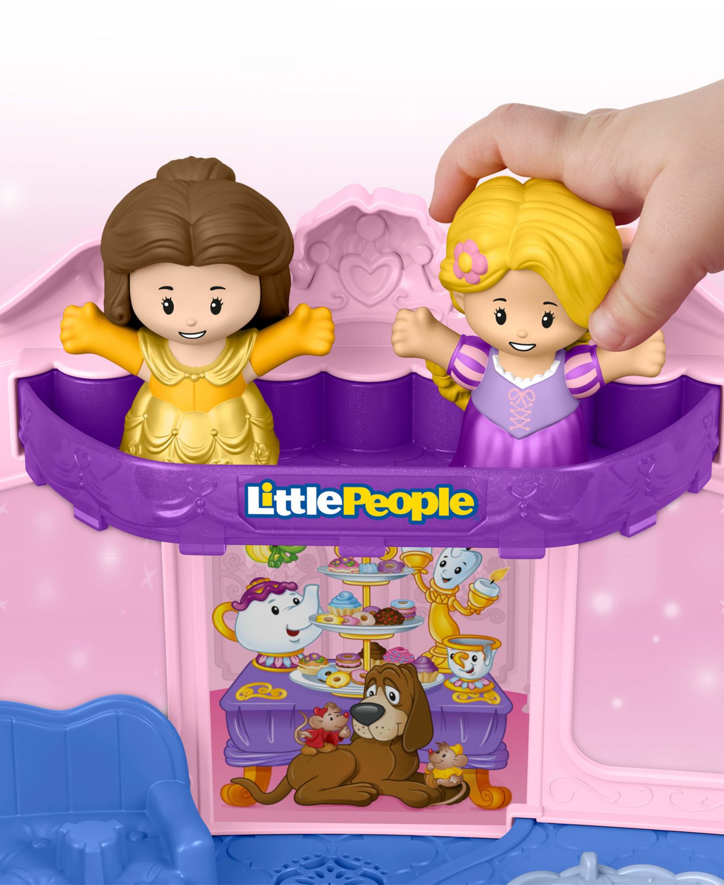 Детские фигурки Little People Disney Princess Pull-Along Musical Carriage with 2 Figures — фото 5