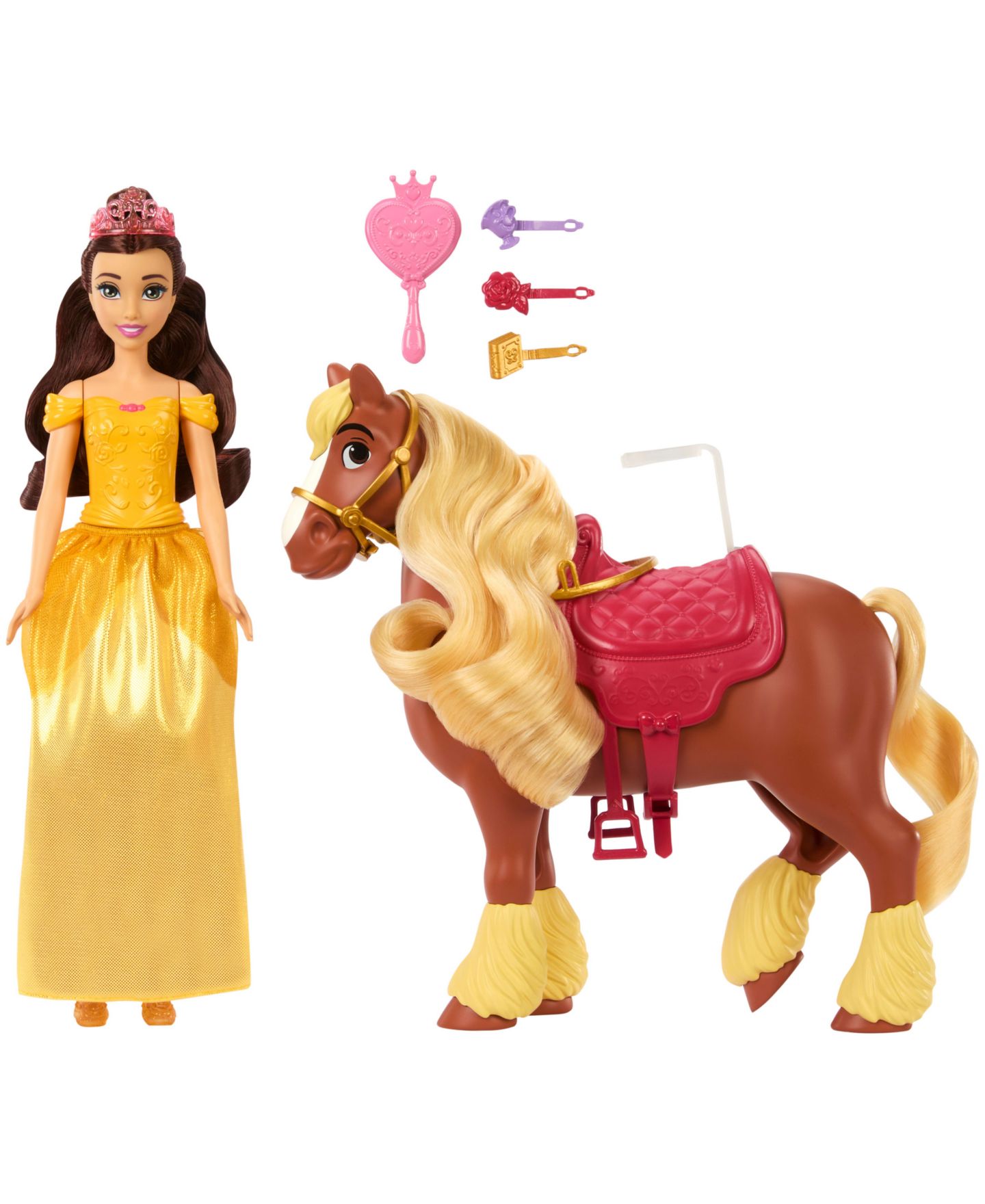 Игровой набор Disney Princess: модная кукла Belle Philippe и лошадь — фото 5
